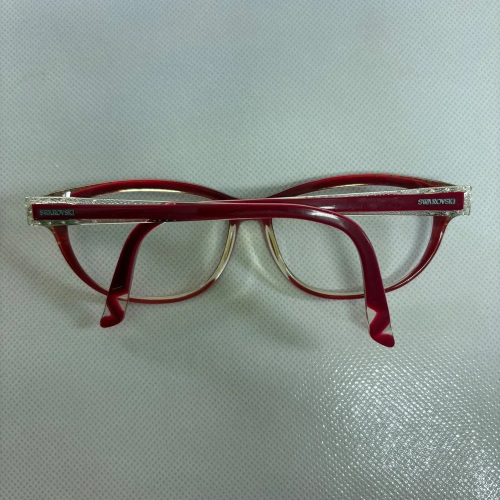 Swarovski Flavia SW 5135 068 Red Crystal Cat Eye Eyeglasses Frame only 54-14-140